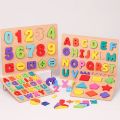 Wooden Puzzle Montessori Toys for Baby 1 2 3 Years Old Kids Alphabet Number Shape Matching Games Children Early Educational Toys. 