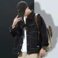 2023 New Hot Style Denim Jacket for Men Spring Autumn Zippers Solid Color Denim Coat Long Sleeve Casual Streetwear Jean Jackets. 