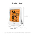 MAYTTO Digital Thermometer Backlight Multi-function Indoor Room LCD Electronic Temperature Humidity Meter Digital Thermometer Hygrometer Weather Station Alarm Clock. 