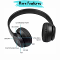 P47 Stereo Head Mounted Bluetooth Headphones Multifunctional Headset Wireless Phone Speakerphone -P47. 