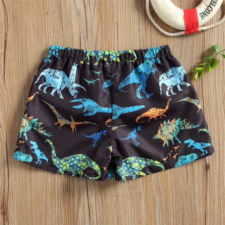 2021%20Summer%20Kids%20Baby%20Boy%20Beach%20Shorts%200-4Y%20Toddler%20Dinosaur/Leaf/Tortoise%20Print%20Drawstring%20Shorts%20Bottom%20Holiday%20Beach%20Swimwear%20-%20Image%206