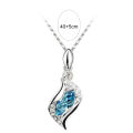 Carat 2Pcs/Set Women Neckle Earrings Adjusle Blue ury Pendant Neckle Hook Earrings. 