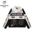 EASTERN CAMELSpring and Autumn American Detachable Two-Wear Motorcycle Baseball Uniform Jacket Men's and Women's Letter Jacket.