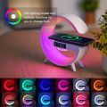 G63 Smart Light Sound Speaker Machine Fast Charging Alarm Clock 7-Color RGB Music Player Speaker. 