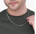 Skab Perfect Rice Chain for Boys and Men Plated Stainless Steel Chain. 