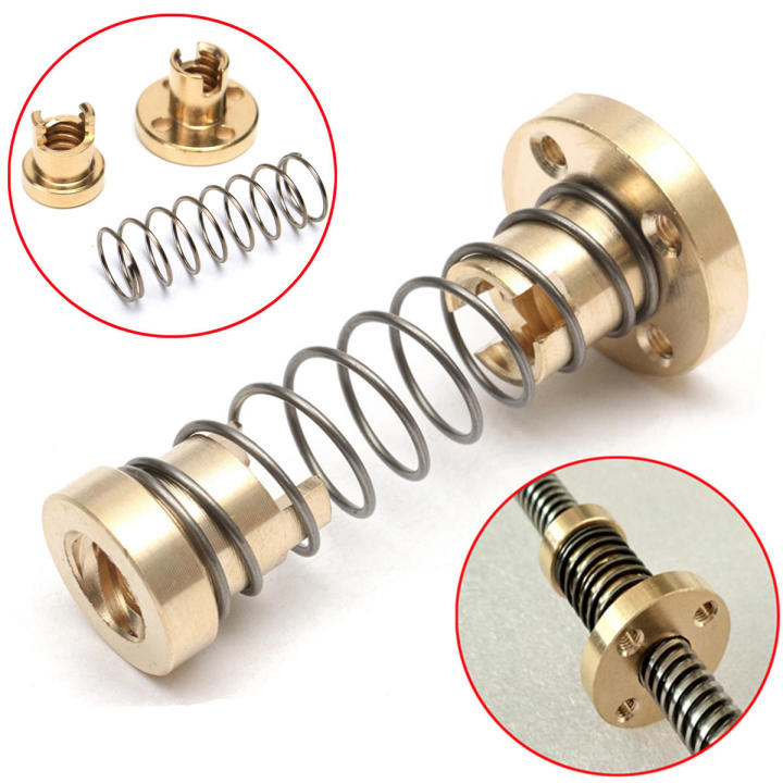 【Duoupa Store】T8 Lead Screw Nut 8mm Lead Nuts Anti-Backlash Spring Loaded Elimination Gap for Reprap Z axis C