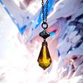 Novel Lord Of The Mysteries Klein Moretti Cosplay Necklace Unisex Yellow Crystal Pendulum Pendant Choker Jewelry Accessory Gift. 