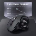 Jelly Comb Rechargeable Trackball Mouse Bluetooth+2.4G Dual Mode Wireless Mouse for Mac Computer Laptop Tablet Gamer Mause. 