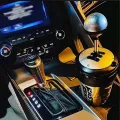 650ml Car Drink Bottle With Straw Fast And Furious 9 Gear Shift Cup With Straw And Lid Rocker Shift Style Water Cup With Lid. 