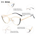OQ BOGA 6 Colors Unisex Anti Blue Light Screen Radiation Computer Glasses Women Men Eye Protection Fashion Metal Cat Eye Frame Eyewear. 