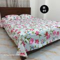 Cotton King Size Bed sheet - 3 pis Set- Multicolour King Size Bedsheet , Bed Sheet , Bedding, Double Size Bedsheet , Boro Bichanar Chador IS 07.