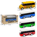 Toy Alloy Bus Alloy Bus Car Model Children's Toy Bus Metal Car Model Toy Car. 