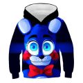 Fnaf Horror Game Night At Freddy Printed Hoodies Children's Pullovers Hoodie Long Sleeve Sweatshirt Kids Clothing Hooded Tops.