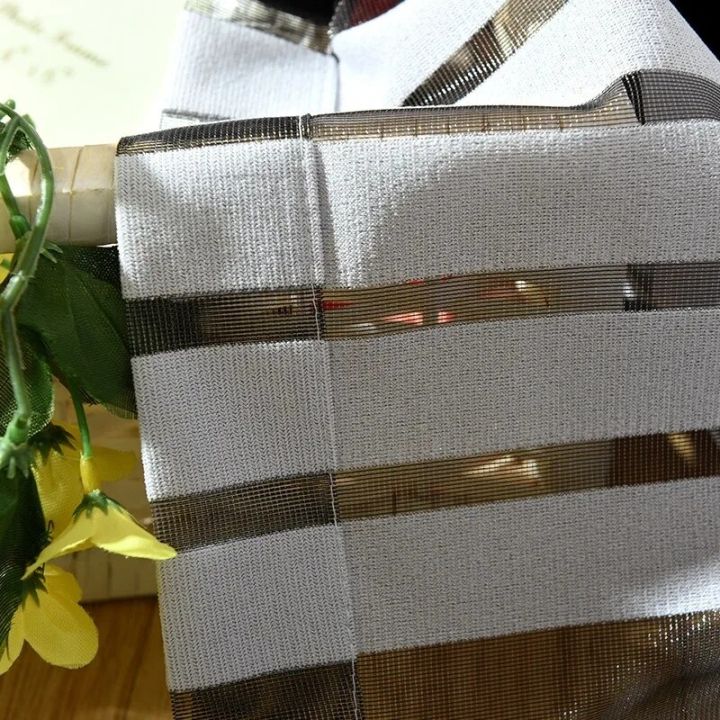 French%20Retro%20White%20Black%20Strips%20Curtains%20Velvet%20Embroidery%20Sheer%20Tulle%20Curtain%20For%20Living%20Room%20Bedroom%20Window%20Voile%20Yarn%20Drapes%20-%20Image%203