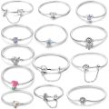 Original Heart Shell Butterfly Footprint Bracelet 925 Sterling Silver Fit Brand Me Charm Beads Fashion Women Bracelet Jewelry.