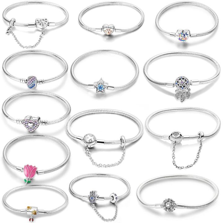 Original%20Heart%20Shell%20Butterfly%20Footprint%20Bracelet%20925%20Sterling%20Silver%20Fit%20Brand%20Me%20Charm%20Beads%20Fashion%20Women%20Bracelet%20Jewelry%20-%20Image%202