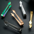 Stainless Steel Ice Cube Clip Sugar Tong Bar Ice-Cube Picker Clamp Coffee Tea Food Serving Tool BBQ Clips Kitchen Accessories.
