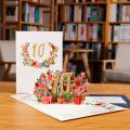 3D Pop Up Card for First 1st 10th 18th 21st 30th 50th Anniversary Birthday Wife Women Greeting Cards. 
