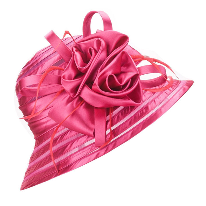 Sunnyheart%20Lady%20Beach%20Hat%20Flower%20Decor%20Sunshade%20Medieval%20Mesh%20Prom%20Hat%20-%20Image%204