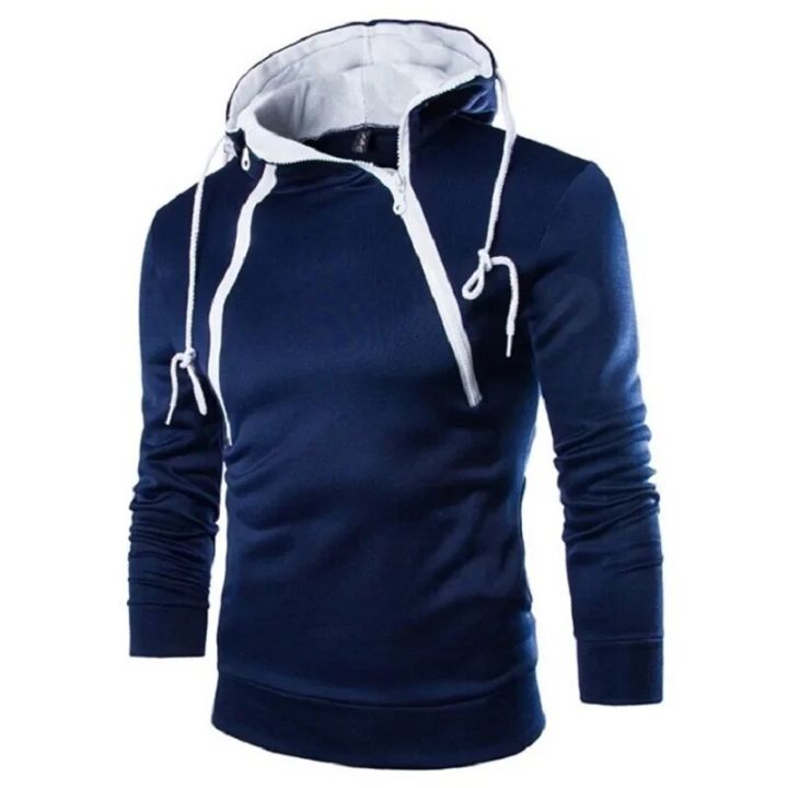 Men's%20Hoodies%20Long%20Sleeve%20Sweatshirts%20for%20Men%20Zipper%20Hooded%20Pullover%20High%20Neck%20Mens%20Sweatshirt%20Top%20Jacket%20Coat%20Black%20Sweater%20-%20Image%204