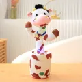 Tik Tok dancing animals electric rabbit cow plush recording toys singing learn to talk twist toys. 
