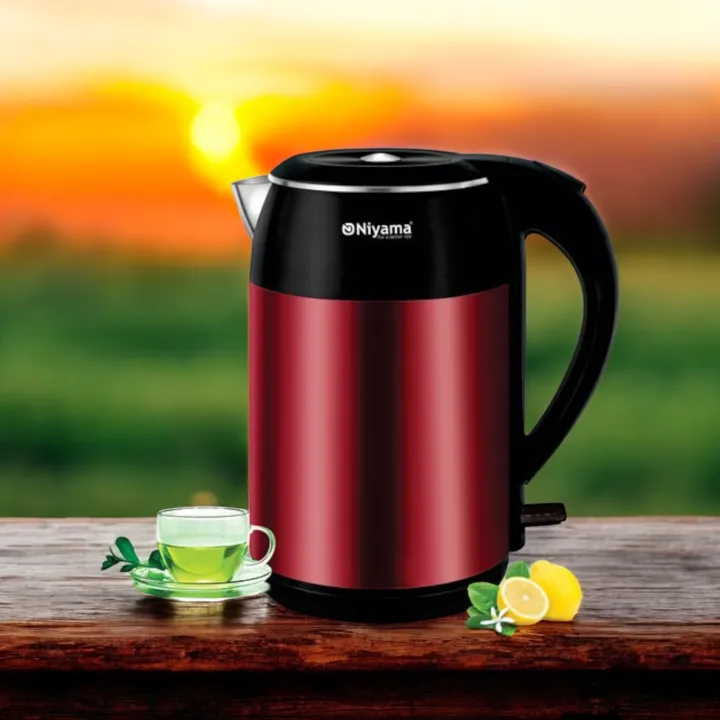 Auto Kettle Auto Shut-Off Electric Tea Kettle 1.8L, 1500W Double Wall Stainless ...