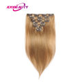 Straight Clip In Hair Extension Human Hair 120g/Set Straight Clip In Extension Full Head Brazilian Clip Hair Extension for Women.