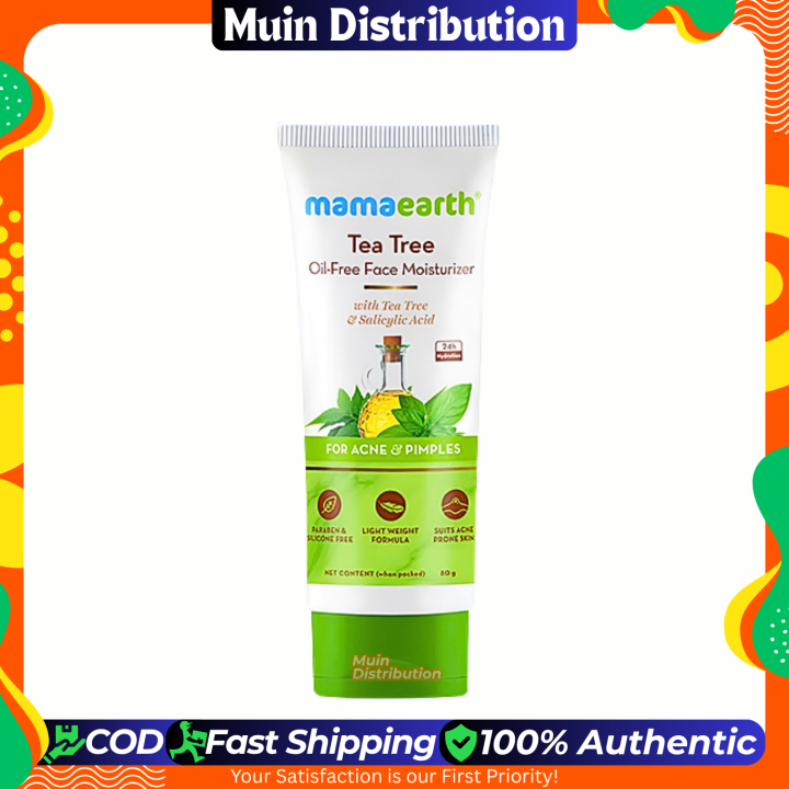 〽️ Mamaearth Tea Tree Oil-Free Face Moisturizer with Tea Tree and Salicylic Acid for Acne and Pimples - 80 ml