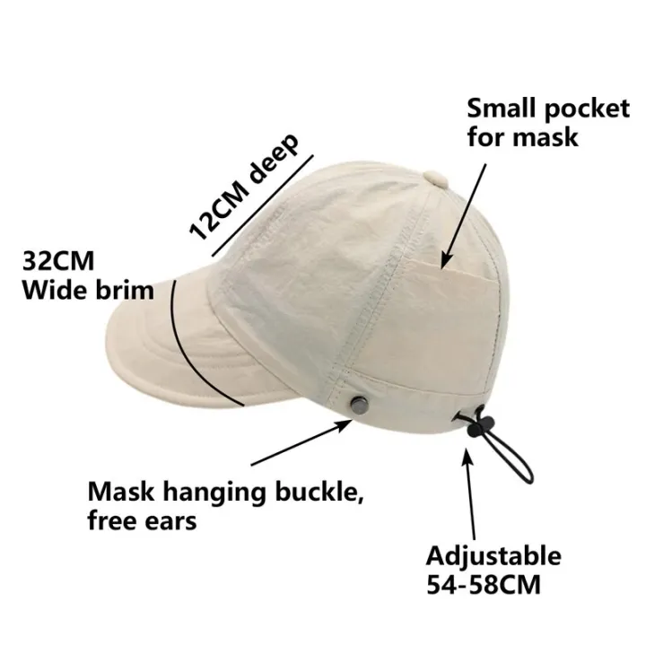 2024%20Foldable%20Wide%20Brim%20Ponytail%20Sun%20Hat%20Drawstring%20Adjustable%20Cap%20Summer%20Quick-dry%20Visor%20Fisherman%20CapFor%20Women%20Beach%20Hat%20-%20Image%205