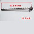 "17-Inch Wall Mounted Stainless Steel Clothes Hanger Rack - 15 Hook Heavy Duty Organizer for Boutique & Home".