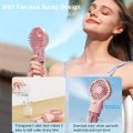 Portable Fan with Humidifier Mini Handheld Spray Mist Fan Rechargeable Portable Handheld Mini Fan USB Mini Hand Humidifier Fans.