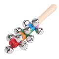 Cute Wooden Baby Kid Rattle Pram Crib Musical Bell Stick Shaker Toy. 