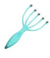 Scalp Massager Tool Protable Handheld Five Fingers Claw Steel Ball Relaxation Head Massager For Home Office Travel (Blue). 