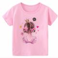 Summer Boys Girls Short Sleeves T-Shirts 2022 Children's Tshirt Pink Panda T Shirt Baby Girl Tops Kids Tees Girls Tops Casual.