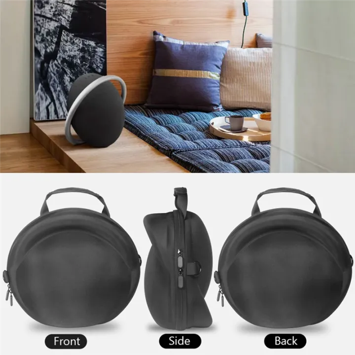 Carrying%20Case%20with%20Shoulder%20Strap%20and%20Accessory%20Bag%20Travel%20Hardshell%20Case%20for%20Kardon%20Onyx%20Studio%208%20Speakers%20Black%20-%20Image%203