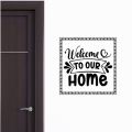 Welcome To Our Home Wall Sticker Welcome Door Sticker 12x12 Inches Transparent Sticker For Decoration. 