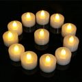 Flashing LED Candle Battery Powered Tea Light Flameless Candles Outdoor Garden Birthday Wedding Party Home Decoration.