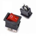 DPST Mini Rocker Switch On-Off with Red Indicator- 3 Pcs. 