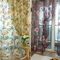 【Hot-Selling】 Nax Home Textile Flower Embroidered Chinese Fabric Tulle Sheer 3D Window Curtain. 