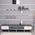 12Pcs Hexagonal Frame Stereoscopic Mirror Wall Sticker Decoration Cherry Super Store. 