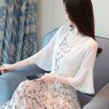 Summer Inner Match Match Skirt Shawl Outer Wear Cardigan Thin Short Western Style Chiffon Sun Protection Clothing Women's Air Conditioning Shirt.