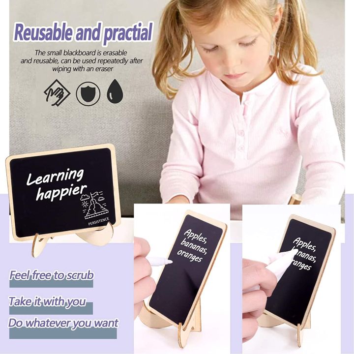 XHHDQES%2030Pcs%20Mini%20Chalkboard%20Sign%20Food%20Labels%20for%20Party%20Buffet,%20Wooden%20Small%20Chalk%20Board%20Signs%20(Rectangle%20Notch%20)%20-%20Image%204