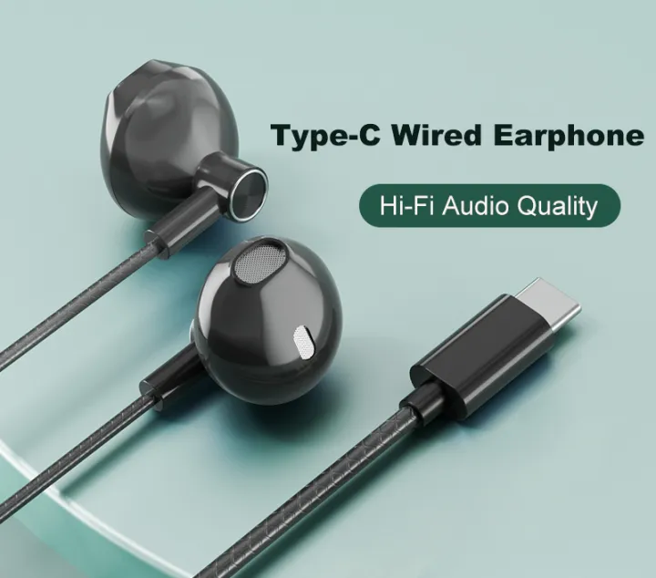 Mobilife Type-C Wired Headphone, Semi-In-Ear Earphone with HD Microphone