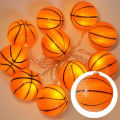 Basketball Decor String Lights, Battery Operated 10LED Sports Room Decor Lights For Boys Bedroom Or Sports Theme Party.