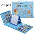 Super Mega 208-Piece Kids Art Set with Paints, Crayons, Markers - High-Quality Art Supplies for Drawing and Painting. 