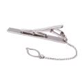 Mens Plain Silver Chrome Stainless Steel 6CM Standard Tie Clip Clasp Bars Pins.