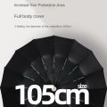 16K Double Bones Large Umbrella Men Womens Windproof Umbrellas Fully Automatic Folding Umbrella for Business Sun Rain Travel.