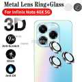 Camera Lens Glass For Infinix Note 40x 5g Metal Camera Protector Lens Tempered Glass. 