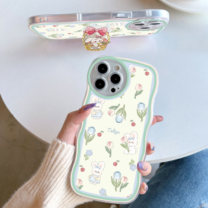 ZeroQiQi%20for%20OPPO%20F1S%20Back%20Cover%20With%20Free%20Holder%20Flower%20Bunny%20Wavy%20Phone%20Case%20Camera%20Protection%20Transparent%20TPU%20Soft%20Cover%20for%20Girls%20-%20Image%203