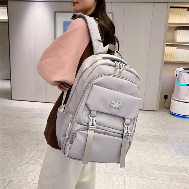 2024%20New%20Oxford%20Cloth%20Backpack%20Korean%20Version%20Solid%20Color%20Middle%20School%20and%20High%20School%20Student%20Bag%20Large%20Capacity%20Simple%20Style%20Backpack%20Trend%20-%20Image%204